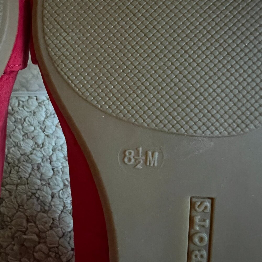TALBOTS - Francesca Suede Driving Flats -- Red Pop -- NEW, no Box - Picture 10 of 11
